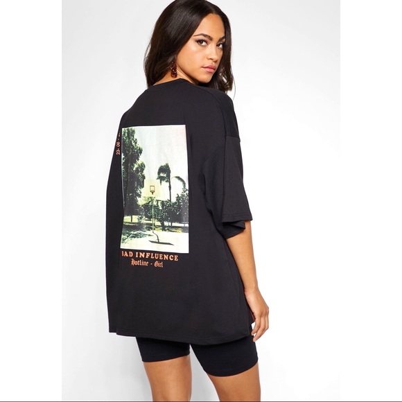 missguided bad influence t shirt